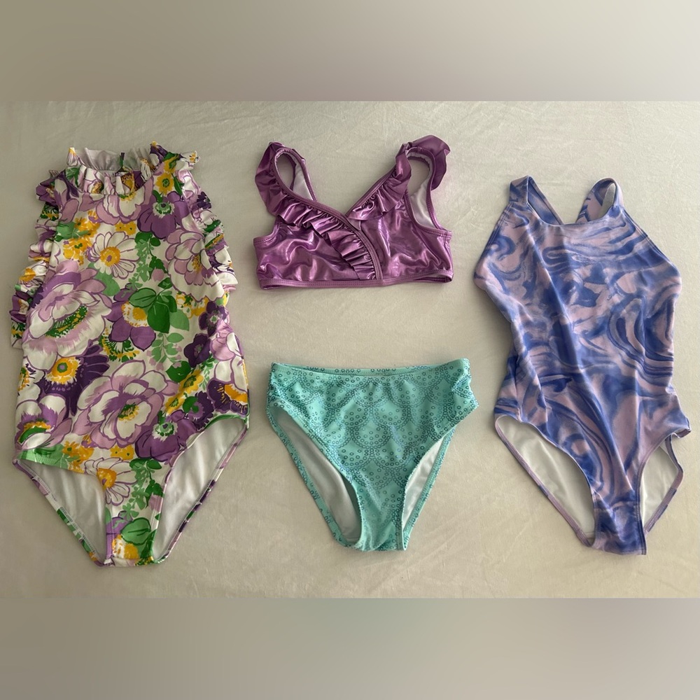 3 suits!  All size 10 girls.  Janie and Jack, Disney, Zella